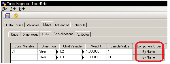 Consolidations tab