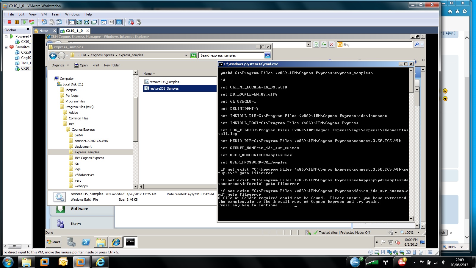 Here is the screenshot of the error message.