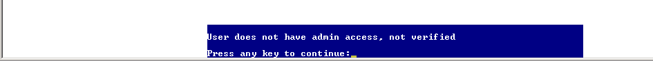 No Admin Access