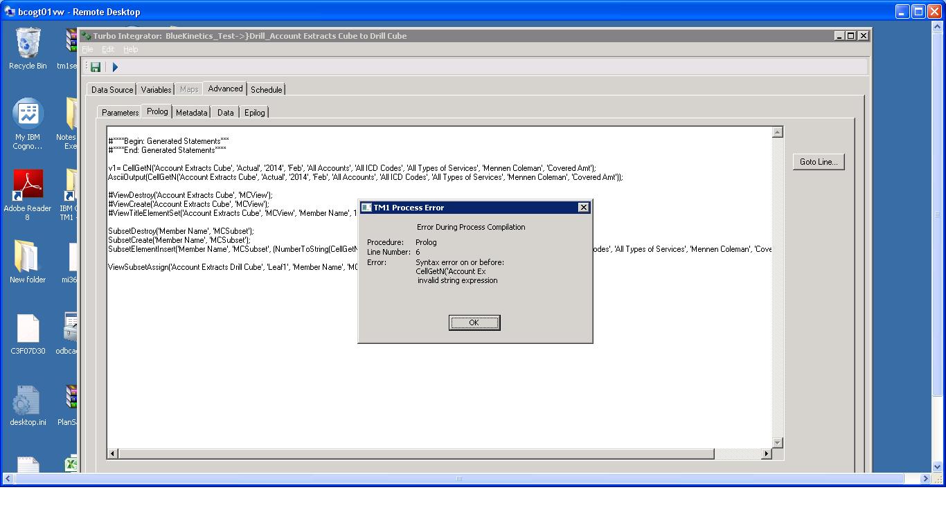 Invalid String Expression