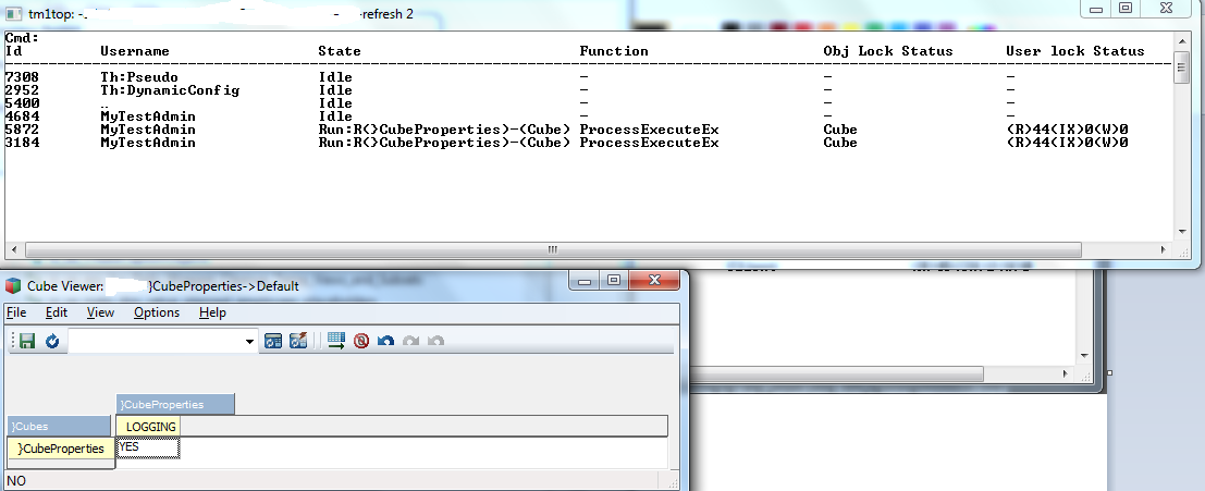 Logging for }CubeProperties is ON