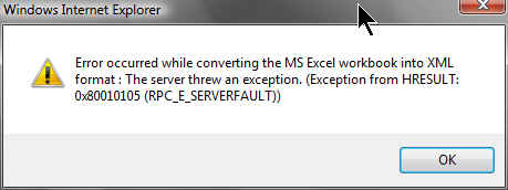 TM1 Web Excel error