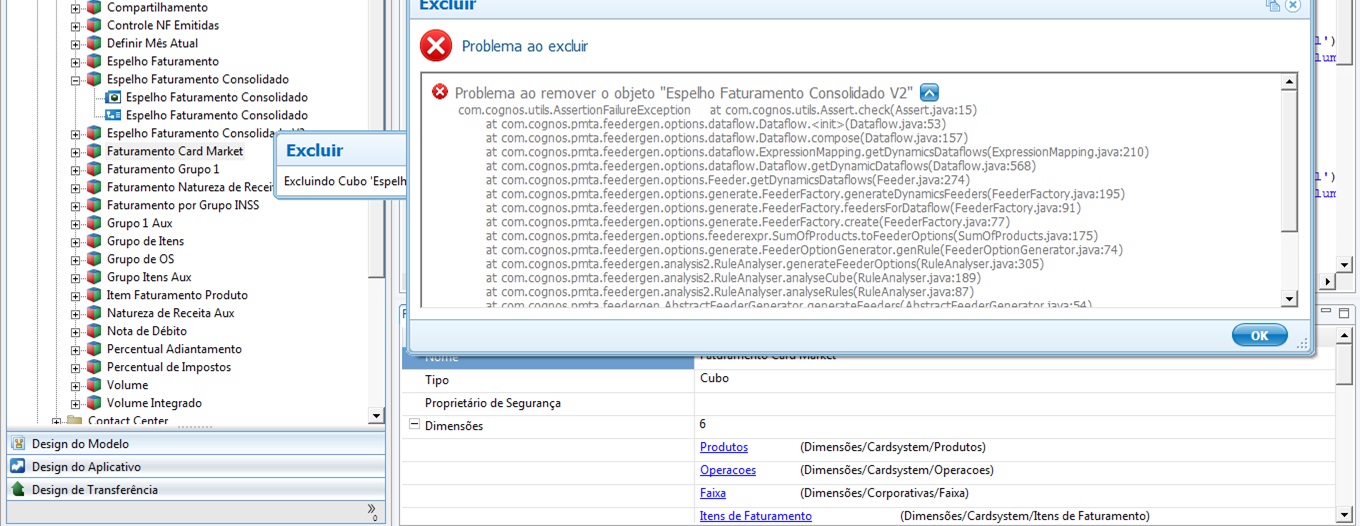 Error on Performance Modeler
