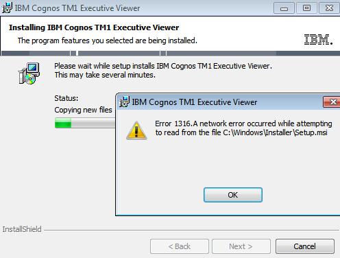 Error 1316