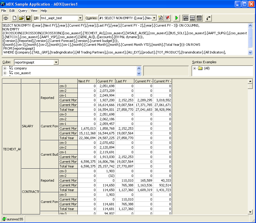 mdx sample app output