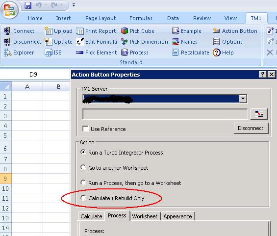 Action Button Rebuild option in Office 2007