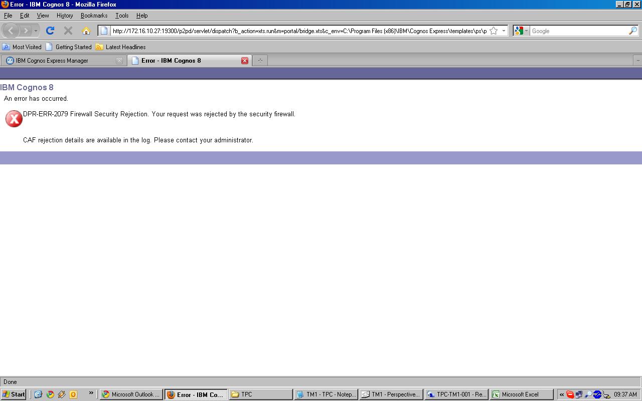 Expres Error message