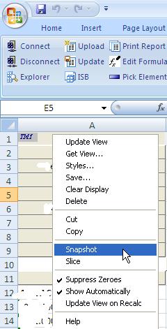 ISB View Control menu