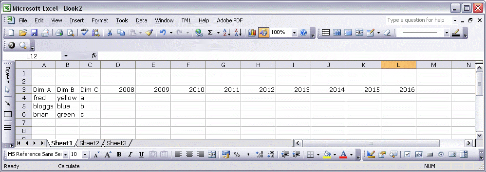 example output